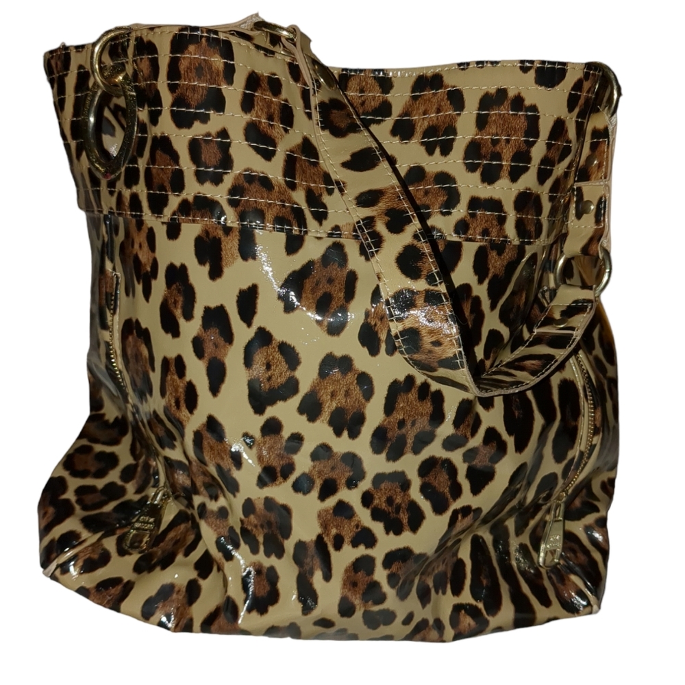 Large Oversize Steve Madden CHEETAH LEOPARD PRINT Hobo Bag Nice!